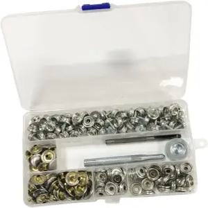 ULDIGI 스냅 버튼 잠금장치 세트 (50쌍) 설치 도구 및 수납 상자 포함 공예 바느질 지갑 가방 의류용