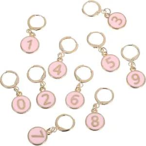 ULDIGI 뜨개질 도구 금속 코바늘 표시 핀 스웨터/스카프 DIY 프로젝트용 탈착식 잠금 스티치 마커 및 단수