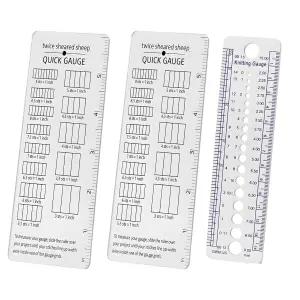 3Pc 뜨개질 게이지 측정 도구 재봉용 직조 및 재봉 프로젝트에 적합한 자