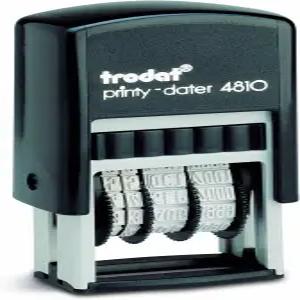 보라색 잉크 소형 날짜 스탬프