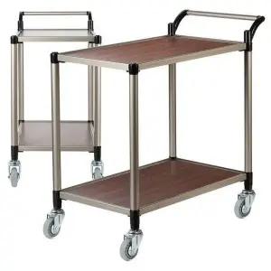 [하프클럽/셀러허브]무소음바퀴 이동식트롤리 업소용서빙카트 2단