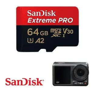 오즈모 액션 4 호환 마이크로 SD 저장 카드 64GB