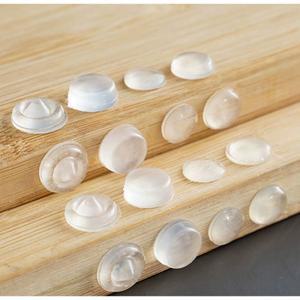 투명 실리콘 미끄럼 방지 스티커 8x1 5/12x4mm 자체 접착 부드러운 과립 도어 핸들 쿠션 보호 매트