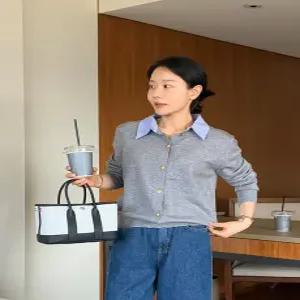 비비아 셔츠 카라 니트 가디건 (3 color)