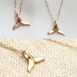 금목걸이 고래 꼬리 골드 금 펜던트 체인 목걸이 45 14K