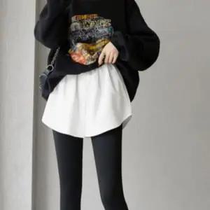 페이크 단추 레이어드 패션 스커트 셔츠 맨투맨 이너