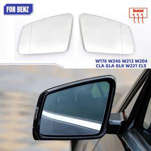 벤츠 S C E 클래스 W212 W204용 좌우측 온열 날개 문 거울 백미러 후방 미러 유리 자동차 액세서리 차체 키트 부품