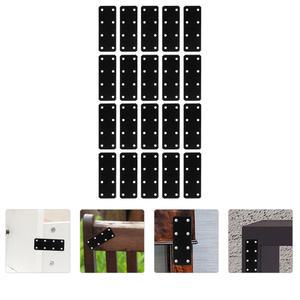 20Pcs 두꺼운 철제 플랫 스트레이트 브레이스 브래킷 나무 테이블 의자 캐비닛 서랍 침대 선반 마운트용 솔리드 고정 플레이트