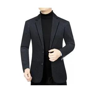 모직 캐주얼 남성정장자켓 트렌디 아이템 정장 재킷 추동 코트 슬림 싱글 HT4