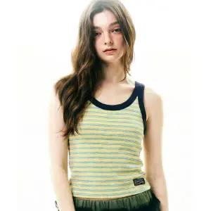 SOIFUCAN 레트로 스트라이프 테리 탱크탑 나시 2064286