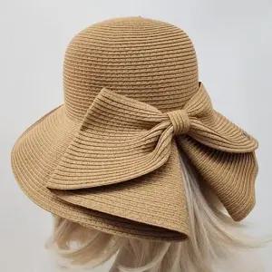 [JED] 휴양지 여자 리본 버킷햇 밀집모자