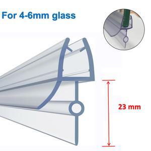 샤워 스크린 씰 스트립 PVC 도어 목욕 4 6mm 유리 23mm 갭 없는 방수 Weatherstrip 40 50