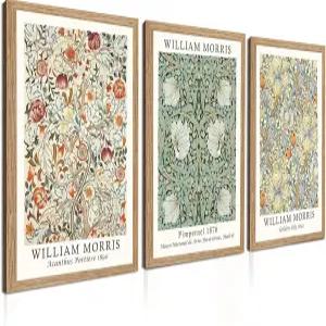인더슬 액자 플라워 월 아트 캔버스 장식 세트 3 윌리엄 모리스 마티스 프린트 포스터 미드 센추리 모던