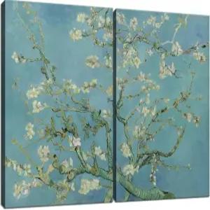 반 고흐 살구 꽃 캔버스 월 아트 추상 그림 포스터 빈티지 유화 장식 인쇄 거실 침실 욕실 12x16 사용 준비