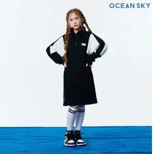 [오션스카이] 여아 지퍼 카라 절개 원피스-CAJG6153B03