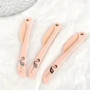 눈썹가위 플라밍고 접이식 눈썹칼 3개입