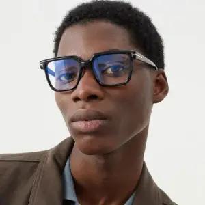 MUST IT_ 블루라이트차단 안경테 TF5889B 001 명품 빅사이즈 사각 뿔테