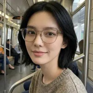 MUST IT_ 블루라이트차단 안경테 TF6015KB 045 명품 클리어 브라운 투명 뿔테 아시안핏 임영웅 착용