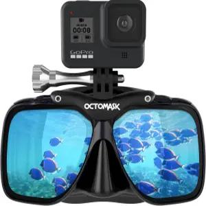 OCTOMASK - 스쿠버 다이빙 스노클링 프리다이빙을 위한 모든 고프로 히어로 카메라 장착용 마스크