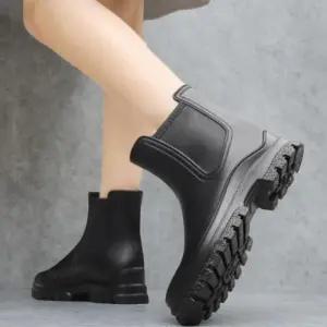 [옷자락]여성 일상 캐주얼 겨울 방한 숏 레인부츠