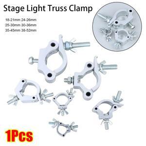 알루미늄 합금 무대 조명 트러스 클램프 퀵릴리즈 클립 브래킷, DJ 라이트 실버, 18-21mm, 38-52mm 행어 후
