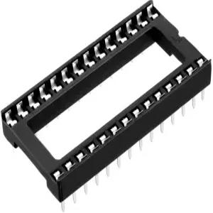 uxcell 25pcs DIP IC 칩 소켓 어댑터 솔더 타입 2.54mm 피치 듀얼 로우 28 플랫 핀