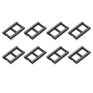 MECCANIXITY 8Pcs DIP IC 칩 소켓 어댑터 24 원형 핀 구색 키트 2.54mm/0.1 피치 브레드보드 프로젝트 PCB