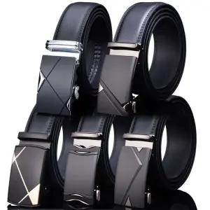 엘마운틴 가죽 남자 버클 허리띠 벨트 정장 혁대 자동 선물 세련된벨트 남자 30대 튼튼한벨트 소가죽벨트