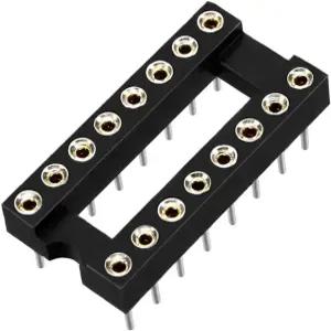uxcell 10pcs DIP IC 칩 소켓 어댑터 2.54mm 피치 7.6줄 16개 원형 핀 납땜