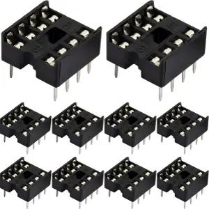 nuystarts 8 PIN DIP IC 소켓 어댑터 솔더형 커넥터 10개들이 팩