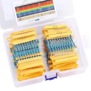 몰렌스 130 DIY 프로젝트 및 실험을 위한 1300PCS 저항 키트 1/2W 1 금속 필름 저항기 1옴-3M 옴 구색 가치
