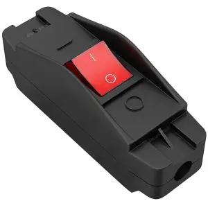 인라인 코드 스위치 고출력 램프 또는 장비용 헤비 듀티 16A AC125V/250V 대형 전류 로커 장치 빨간색 LED