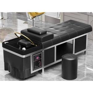 삼푸 침대 테라피 미용실 의자가 자동 관리 미용실샴푸대 헤드 헤어살롱 세면 순환 검은색