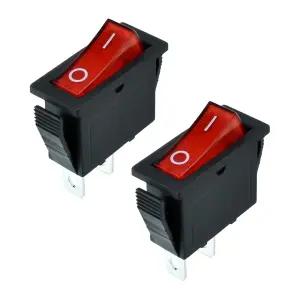 달퀴스 2핀 보트 모양 로커 스위치 토글 KCD3-101 ON/OFF 스냅 자동차 오토 가전제품용 AC 250V/15A