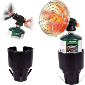 휴대용 골프 카트 히터 프로판 4100BTU 전원 차고 파티오 캠핑 텐트 하이킹 얼음 낚시용 컵 홀더 포함