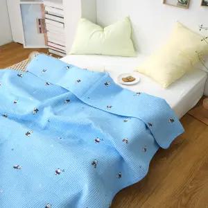 팬더 줄누비 이불 패드 휴대용 가정용 캠핑 여행 봄 여름 이불 150x180