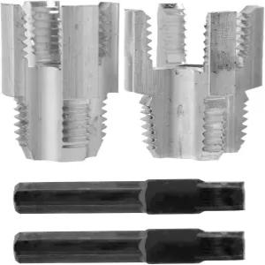 내부 및 외부 파이프 나사산 통합 도구 2개 2사이즈 절단 견고한 전기 드릴 호환 PVC 3/4인치