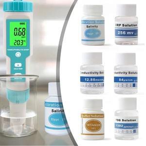 PH 버퍼 보정 용액, 정확한 전도도 염분 계량기 완충제, 25ml, 12.88 MScm