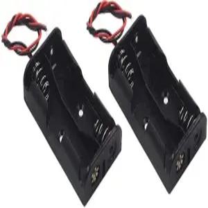 WAYLLSHINE 2Pcs 2 x 1.5V AA 배터리 홀더 케이스 박스 와이어 리드가 있는 2개