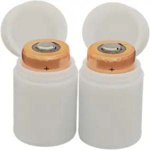 전원 보호 - 슬림 라인 CR123 배터리 케이스 여행 사진 촬영 및 일상 휴대용 컴팩트 내구성 TPU 정리함 2팩