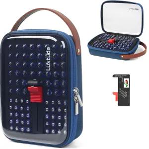 럭스투드 배터리 보관 정리함 테스터가 포함된 투명 84 PCS용 홀더 케이스 44 AA 및 40 AAA 캠핑 액세서리