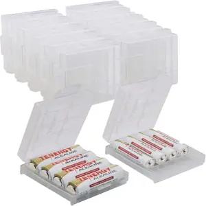 AA/AAA 배터리용 에너지 10팩 플라스틱 보관 케이스(배터리 별도 판매)