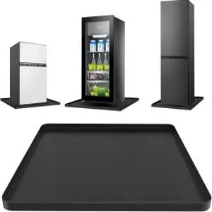 미니 냉장고 매트 19.7x19.7x0.6 인치 미끄럼 방지 두꺼운 실리콘 카펫 바닥 보호를 위한 누수 세탁기 드립