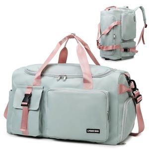 여성 남성용 에슬코리 짐 신발 공간이 백팩, 그린핑크) 오버나이트 더플백, 피트니스 있는 B, 및 스포츠 수납 습식 여행용 수영, 요가, 위켄더백(스타일