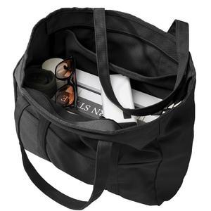 베이글라이트 여성 남성용 초대형 달린 토트백, 가방 작업 지퍼가 유틸리티 캔버스