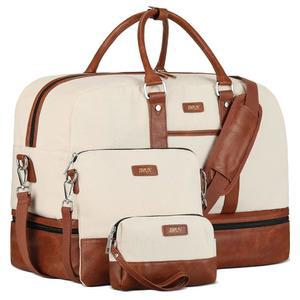 여성용 위켄더백, 대형 오버나이트백 기내용 3개 캔버스 여행용 세트 21인치 더플백 토트백