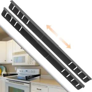 스토브 측면 틈새 커버 - 끝 전용 클립으로 조절 가능한 스테인리스 스틸 조리대 충전재 겹치지 않음