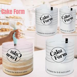 가정용 아크릴 조절 가능 케이크 링 무광 투명 원형 틀 재사용 DIY 무스 몰드 초보자 베이킹