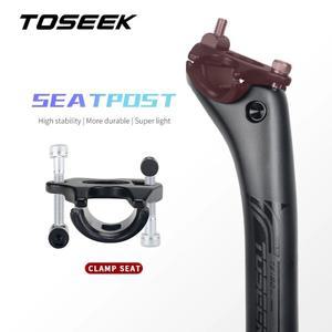 TOSEEK-카본 안장봉 272/308/316mm매트 블랙MTB/로드 바이크 기둥 길이 350-400mm오프셋 20mm 튜브자전거