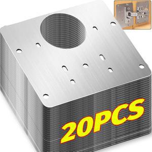 202pcs 캐비닛 힌지 수리 플레이트 키트 스테인레스 스틸 도어 경첩 나사 가구 고정 브래킷 하드웨어와 장